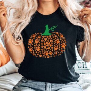Paw Pumpkin Shirt, Paw Print shirt, Pumpkin Dog Shirt, Dog Halloween Shirt